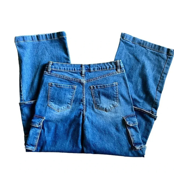 YMI High Rise Wide Leg Double Cargo Jeans Size‎ 5 - Picture 5 of 16